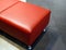 Red leather settee