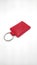 Red leather small portable keychain