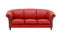 Red leather sofa