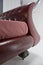 Red leather sofa