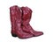 Red Leather Worn Country Boots