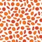 Red lentils vector cartoon seamless pattern for template farmer market design, label and packing