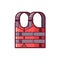 Red Life Jacket Vector Icon