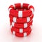 Red lifebelts