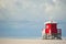 Red Lifeguard Beach Shack