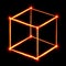 red light painting necker cube