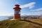 Red Lighthouse above Stykkisholmur, Iceland