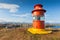 Red Lighthouse above Stykkisholmur, Iceland