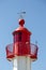 Red lighthouse on the coast of Trouville