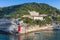 Red lighthouse, entrance to the port of Bonifacio