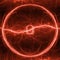 Red lightning ball, abstract electrical plasma