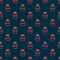 Red line Propane gas tank icon isolated seamless pattern on black background. Flammable gas tank icon. Vector