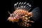 Red lionfish - one of the dangerous coral reef fish. Neural network AI generated