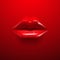 Red lips beauty fashion background