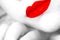 Red lips white skin