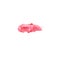 Red liquid lipstick smeared swatch. Lip gloss smudge sample