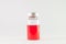 Red liquid in medicine ampule