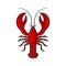 Red Lobster Icon on White Background. Vector