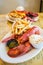 Red lobster served on plate