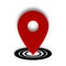 Red Location Place Marker Icon Vector