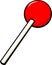 red lollipop candy vector illustration