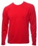 Red longsleeve cotton tshirt template isolated