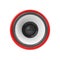 Red loudspeaker isolated