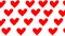 Red Love Hearts on Red Pattern