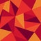Red low poly colourful texture background, vector illustration