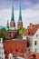 Red Luebeck, View of the old city.