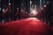 Red luxurious vip track. Premiere and celebrity awards