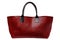 Red luxury leather bag