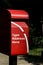 Red mailbox in the park