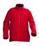 Red male fleece jacket isolated over white