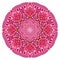 Red mandala. Card or invitation. Pink Wedding.