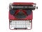 Red manual typewriter