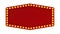 Red marquee light board sign retro on white background. 3d rendering