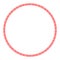 Red meander circle with simple meander pattern, known as Greek key