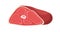 Red meat with bone. Fresh raw pork piece, cut chopped cross-section. Uncooked eating, meaty product. Flat vector