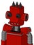 Red Mech With Cylinder Head And Pipes Mouth And Red Eyed And Three Dark Spikes