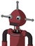 Red Mech With Rounded Head And Square Mouth And Two Eyes And Single Antenna