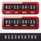 Red mechanical counter - countdown timer