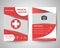 Red medical flyer layout template