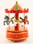 Red merry-go-round horse carillon