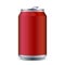 Red Metal Aluminum Beverage Drink Can 330ml. Ready For Your Design. Product Packing Vector