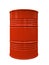 Red Metal barrel isolated