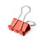 Red metal binder clip