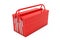 Red Metal Classic Toolbox. 3d Rendering