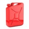 Red Metal Jerrycan with Free Space for Yours Design. 3d Rendering