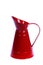 Red metal pitcher